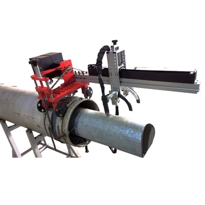 Máquina de corte de costura circular de tubos de aço inoxidável e de embocadura movida por SERVO MOTOR